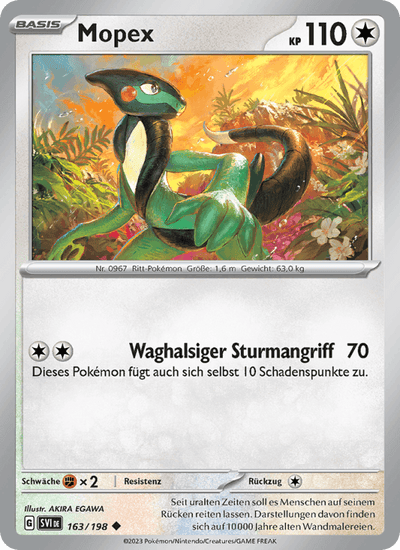 Mopex 163/198 Karmesin & Purpur Pokémon Karte