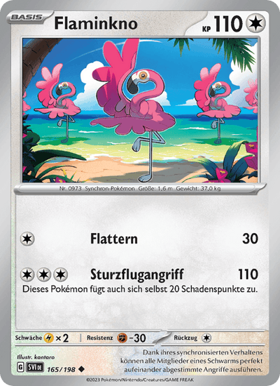 Flaminkno 165/198 Karmesin & Purpur Pokémon Karte