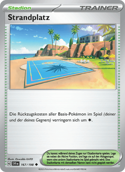 Strandplatz 167/198 Karmesin & Purpur Pokémon Karte