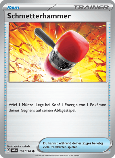 Schmetterhammer 168/198 Karmesin & Purpur Pokémon Karte