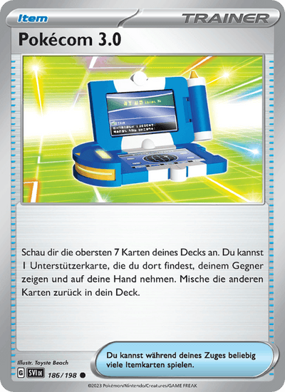 Pokécom 3.0 186/198 Karmesin & Purpur Pokémon Karte
