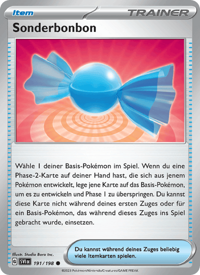 Sonderbonbon 191/198 Karmesin & Purpur Pokémon Karte