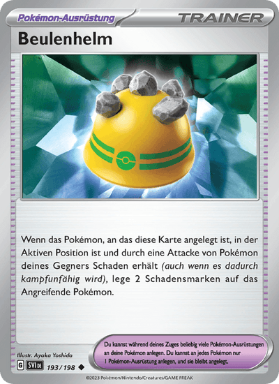 Beulenhelm 193/198 Karmesin & Purpur Pokémon Karte