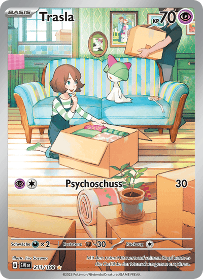 Trasla 211/198 Karmesin & Purpur Pokémon Karte