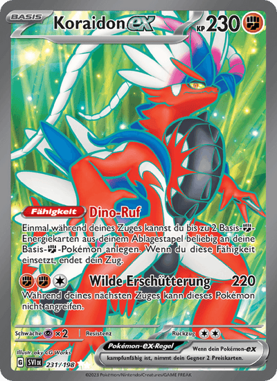 Koraidon-ex 231/198 Karmesin & Purpur Pokémon Karte