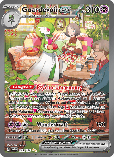 Guardevoir-ex 245/198 Karmesin & Purpur Pokémon Karte