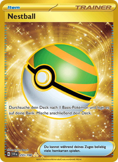 Nestball 255/198 Karmesin & Purpur Pokémon Karte