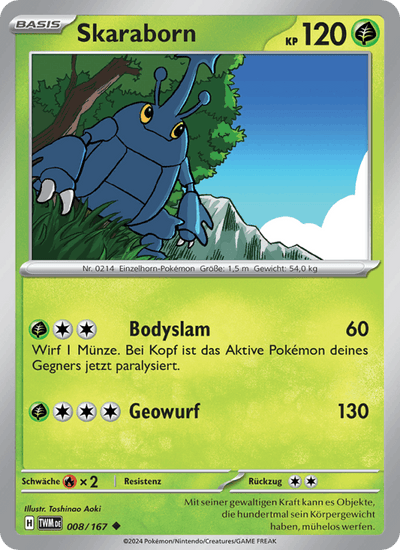 Skaraborn 008/167 Maskerade im Zwielicht Pokémon Karte