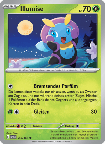 Illumise 010/167 Maskerade im Zwielicht Pokémon Karte