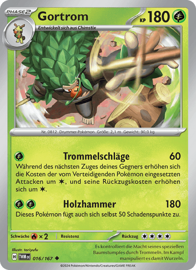 Gortrom 016/167 Maskerade im Zwielicht Pokémon Karte