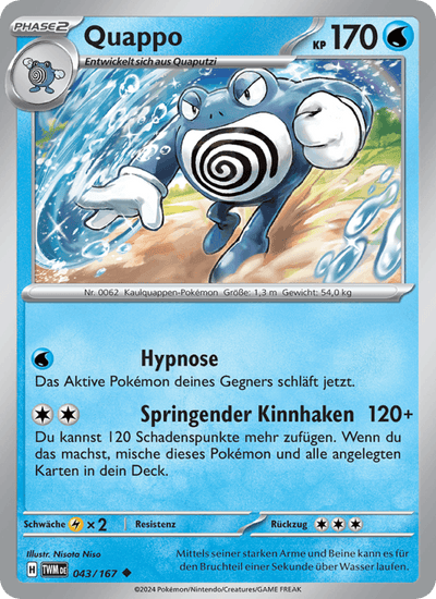 Quappo 043/167 Maskerade im Zwielicht Pokémon Karte