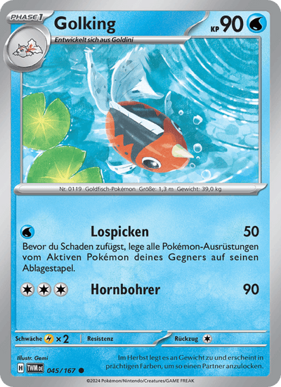 Golking 045/167 Maskerade im Zwielicht Pokémon Karte