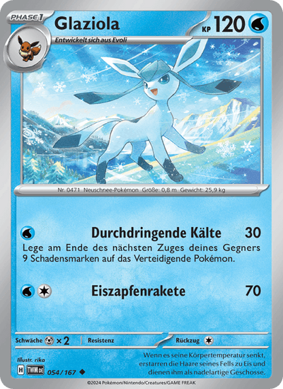 Glaziola 054/167 Maskerade im Zwielicht Pokémon Karte