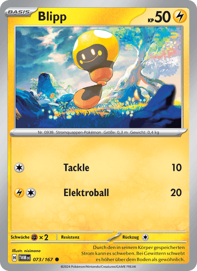 Blipp 073/167 Maskerade im Zwielicht Pokémon Karte