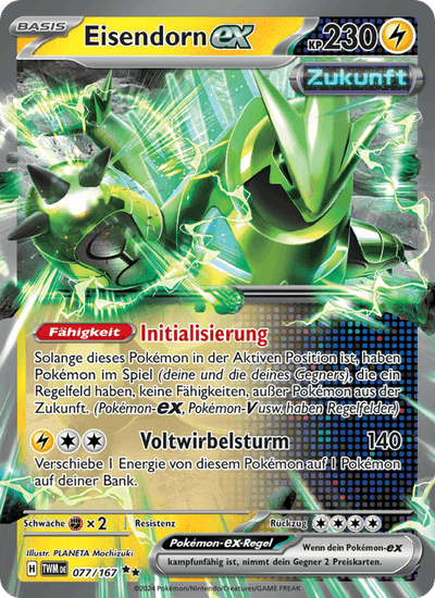 Eisendorn-ex 077/167 Maskerade im Zwielicht Pokémon Karte