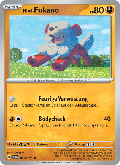 Hisui-Fukano 099/167 Maskerade im Zwielicht Pokémon Karte