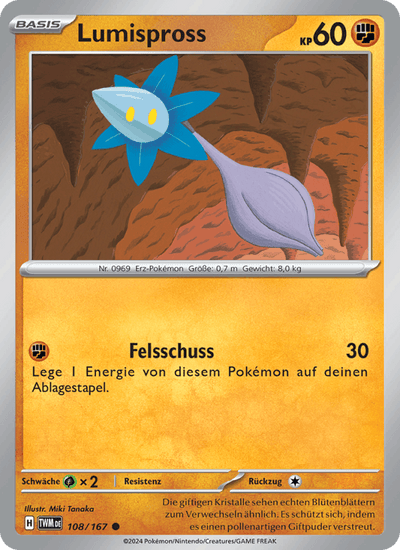 Lumispross 108/167 Maskerade im Zwielicht Pokémon Karte