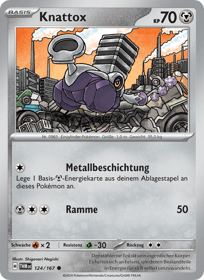 Knattox 124/167 Maskerade im Zwielicht Pokémon Karte