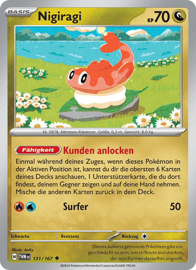 Nigiragi 131/167 Maskerade im Zwielicht Pokémon Karte