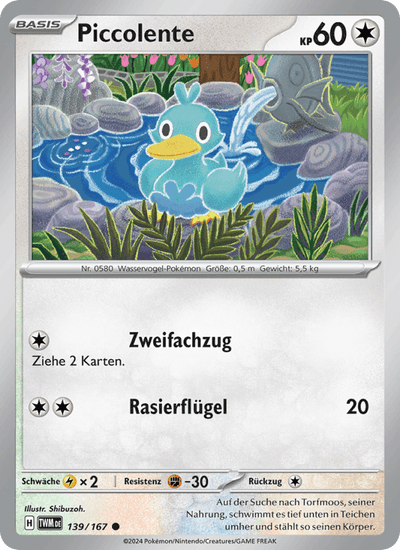 Piccolente 139/167 Maskerade im Zwielicht Pokémon Karte