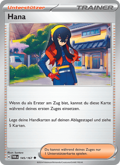 Hana 145/167 Maskerade im Zwielicht Pokémon Karte