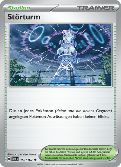 Störturm 153/167 Maskerade im Zwielicht Pokémon Karte