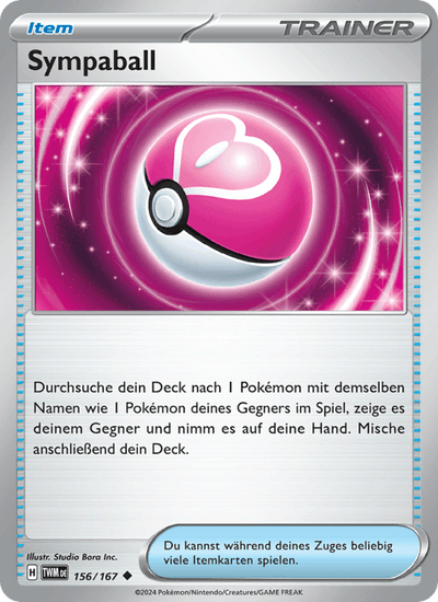Sympaball 156/167 Maskerade im Zwielicht Pokémon Karte