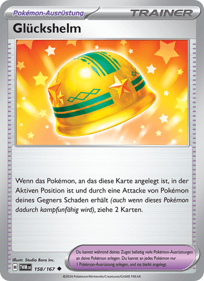 Glückshelm 158/167 Maskerade im Zwielicht Pokémon Karte