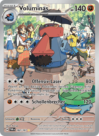 Voluminas 182/167 Maskerade im Zwielicht Pokémon Karte