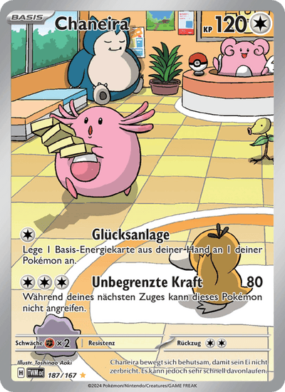 Chaneira 187/167 Maskerade im Zwielicht Pokémon Karte