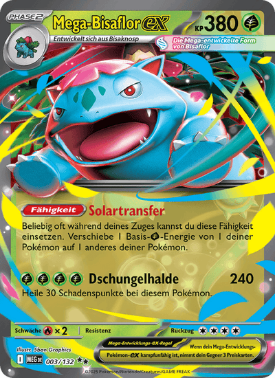 Mega-Bisaflor-ex 003/132 Mega-Entwicklung Pokémon Karte