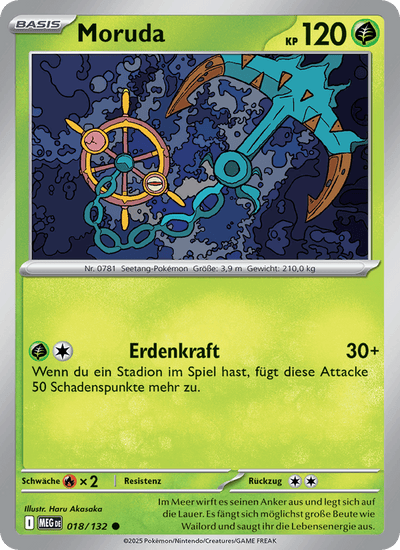 Moruda 018/132 Mega-Entwicklung Pokémon Karte