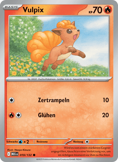 Vulpix 019/132 Mega-Entwicklung Pokémon Karte