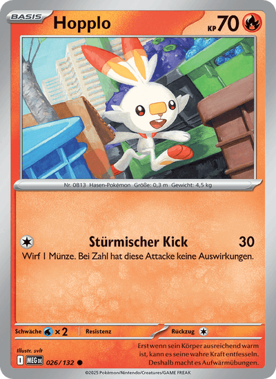 Hopplo 026/132 Mega-Entwicklung Pokémon Karte