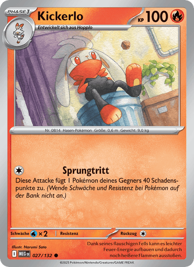 Kickerlo 027/132 Mega-Entwicklung Pokémon Karte
