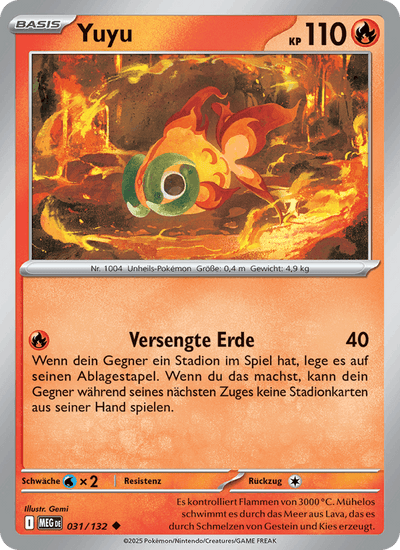 Yuyu 031/132 Mega-Entwicklung Pokémon Karte