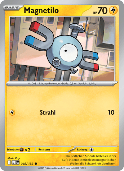 Magnetilo 045/132 Mega-Entwicklung Pokémon Karte