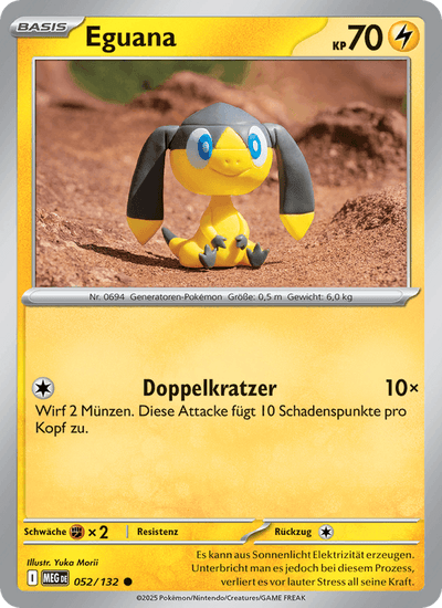 Eguana 052/132 Mega-Entwicklung Pokémon Karte