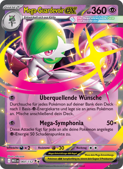 Mega-Guardevoir-ex 060/132 Mega-Entwicklung Pokémon Karte