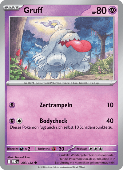 Gruff 065/132 Mega-Entwicklung Pokémon Karte