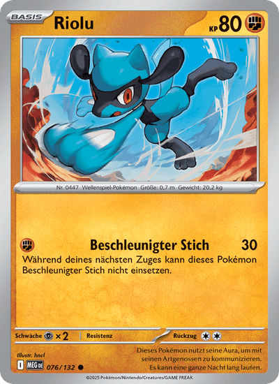 Riolu 076/132 Mega-Entwicklung Pokémon Karte