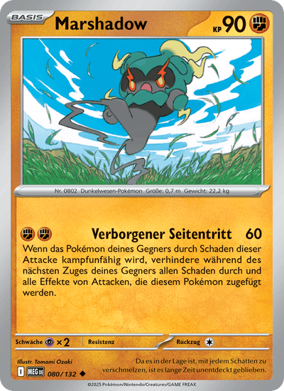 Marshadow 080/132 Mega-Entwicklung Pokémon Karte