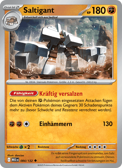 Saltigant 084/132 Mega-Entwicklung Pokémon Karte