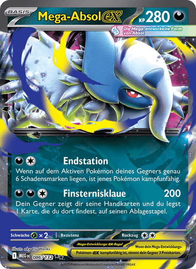 Mega-Absol-ex 086/132 Mega-Entwicklung Pokémon Karte