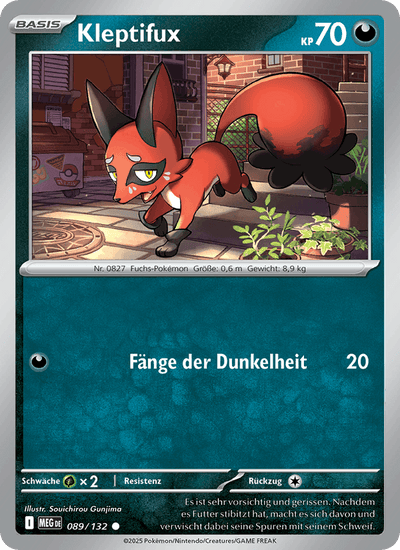 Kleptifux 089/132 Mega-Entwicklung Pokémon Karte