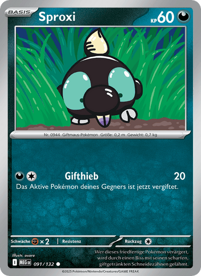 Sproxi 091/132 Mega-Entwicklung Pokémon Karte