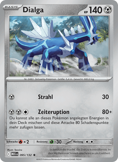 Dialga 095/132 Mega-Entwicklung Pokémon Karte