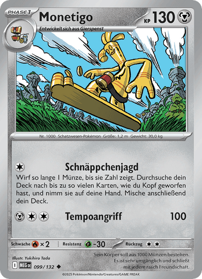 Monetigo 099/132 Mega-Entwicklung Pokémon Karte
