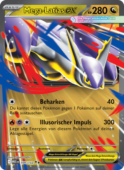 Mega-Latias-ex 100/132 Mega-Entwicklung Pokémon Karte