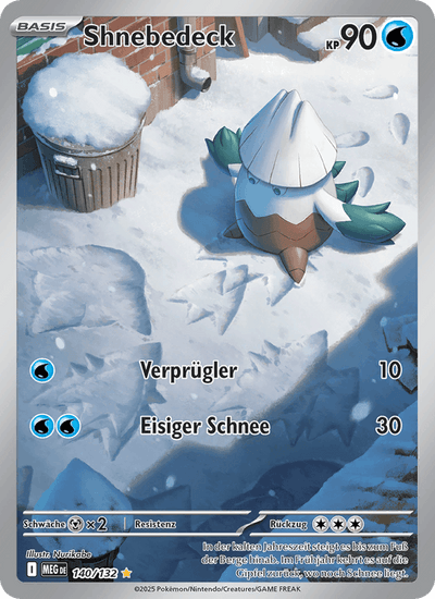 Shnebedeck 140/132 Mega-Entwicklung Pokémon Karte